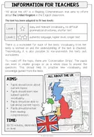 Vista previa - Hojas de trabajo - The United Kingdom - Reading Comprehension (2-times differentiated + Conversation Strips) - página 1