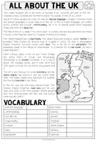 Vista previa - Hojas de trabajo - The United Kingdom - Reading Comprehension (2-times differentiated + Conversation Strips) - página 2