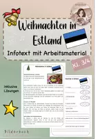 Vorschau - Arbeitsblätter - Weihnachten in Estland- Infotext mit Arbeitsmaterial - Deckblatt