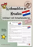 Vorschau - Arbeitsblätter - Weihnachten in Kroatien- Infotext mit Arbeitsmaterial - Deckblatt