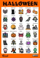 Vista previa - Decoración del aula - Halloween - 30 Words Visual Dictionary - página 1