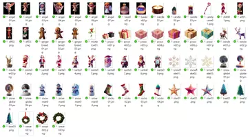 Vorschau - selbst erstellte Cliparts/Grafiken - 64 Weihnachten-Cliparts im 3D-Stil zur kommerziellen Nutzung - Seite 1