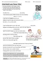 Vorschau - Arbeitsblätter - Arbeitsblatt "Silbe" + Onlineübung & MP3 + Infografik - Deckblatt