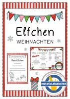 Vorschau - Arbeitsblätter - Elfchen zur Weihnachtszeit - Deckblatt