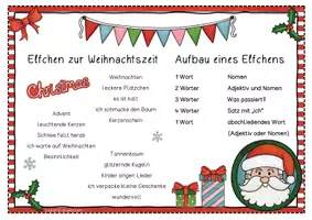 Vorschau - Arbeitsblätter - Elfchen zur Weihnachtszeit - Seite 1