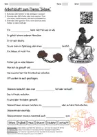 Vorschau - Arbeitsblätter - Arbeitsblatt "Sklave" + Onlineübung & MP3 + Infografik - Deckblatt