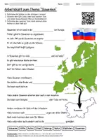 Vorschau - Arbeitsblätter - Arbeitsblatt "Slowenien" + Onlineübung & MP3 + Infografik - Deckblatt