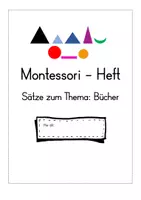 Vorschau - Arbeitsblätter - Wortarten bestimmen nach Montessori. Sätze zum Thema: Bücher. - Seite 1