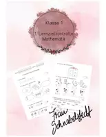 Vorschau - Test - Lernzielkontrolle Zahlenraum 1-6, Raum-Lage-Beziehung - Deckblatt