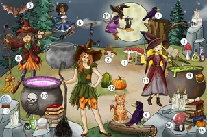 Vorschau - Arbeitsblätter - Lesespur Herbst bzw. Halloween - Der Zaubertränkewettbewerb - Seite 1