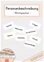 Vorschau - Anderer Materialtyp - Wortspeicher Personenbeschreibung - Deckblatt
