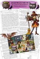 Vorschau - Arbeitsblätter - Lesespur Herbst bzw. Halloween - Der Zaubertränkewettbewerb - Deckblatt