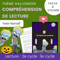 Aperçu - Tests - Compréhension de Lecture HALLOWEEN Texte à Imprimer - Page de couverture