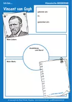 Vorschau - Unterrichtsreihen - kinder.kunst.klasse - KREATIVPORTRÄT - Ich bin.... Vincent van Gogh - Deckblatt