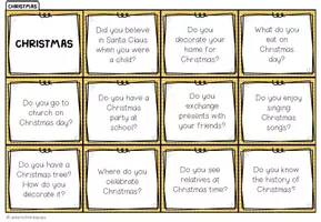 Vista previa - Unidades / Secuencias / Situaciones de Aprendizaje - Christmas - Conversation Cards - página 2