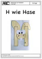 Vorschau - Mal- und Bastelvorlagen - Tieralphabet - H wie Hase - Deckblatt