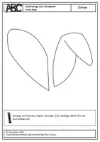 Vorschau - Mal- und Bastelvorlagen - Tieralphabet - H wie Hase - Seite 1