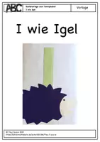 Vorschau - Mal- und Bastelvorlagen - Tieralphabet - I wie Igel - Deckblatt