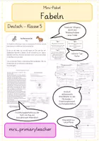 Vorschau - Arbeitsblätter - Fabeln, Deutsch Klasse 5 - Deckblatt