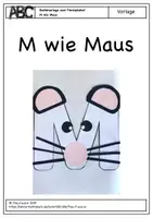 Vorschau - Mal- und Bastelvorlagen - Tieralphabet - M wie Maus - Deckblatt