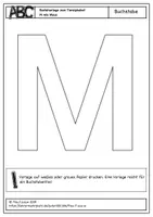 Vorschau - Mal- und Bastelvorlagen - Tieralphabet - M wie Maus - Seite 1