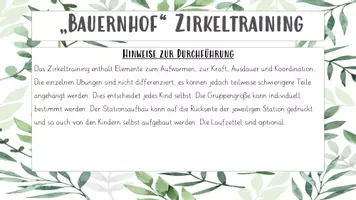 Vorschau - Arbeitsblätter - Zirkeltraining Bauernhof - Seite 1