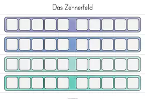 Vorschau - Arbeitsblätter - Zehnerfeld: Vorlagen (Zahlenraum 10) - Seite 2