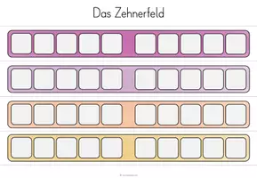 Vorschau - Arbeitsblätter - Zehnerfeld: Vorlagen (Zahlenraum 10) - Seite 3
