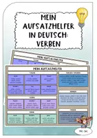 Vorschau - Arbeitsblätter - Mein Aufsatzhelfer in Deutsch: Verben - Deckblatt