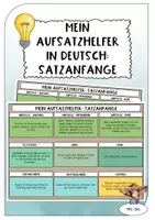 Vorschau - Fördermaterial/Inklusion - Mein Aufsatzhelfer in Deutsch: Satzanfänge - Deckblatt