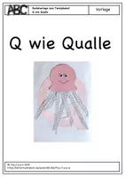 Vorschau - Mal- und Bastelvorlagen - Tieralphabet - Q wie Qualle - Deckblatt