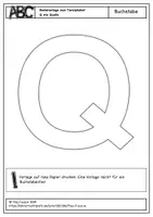 Vorschau - Mal- und Bastelvorlagen - Tieralphabet - Q wie Qualle - Seite 1