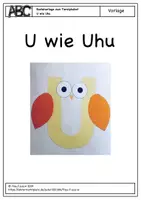 Vorschau - Mal- und Bastelvorlagen - Tieralphabet - U wie Uhu - Deckblatt