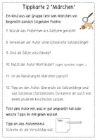 Vorschau - Arbeitsblätter - Schreibkonferenz Märchen, Auswertungsbogen und Tippkarten - Seite 2