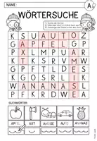 Vorschau - Arbeitsblätter - Wörtersuche "Buchstabe Aa" I Buchstabenstation I Kl. 1 - Seite 3