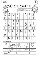 Vorschau - Arbeitsblätter - Wörtersuchsel "Buchstabe Ll" I Buchstabenstation I Kl. 1 - Seite 2