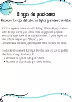 Vista previa - Juegos / Gamificación - Bingo matemático de la bruja (números, dados y dedos) - página 1