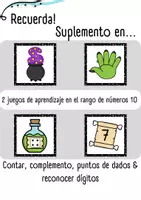 Vista previa - Unidades / Secuencias / Situaciones de Aprendizaje - Paquete de materiales: La bruja de las matemáticas (rango de números 10 y 20) - página 1