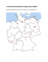 Vorschau - Arbeitsblätter - Städte und Ortschaften den Bundesländern zuordnen - Deckblatt