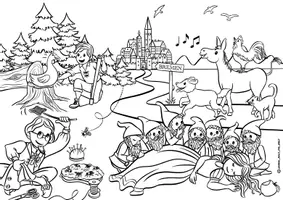 Vorschau - Unterrichtsreihen - Wimmelbilder Suchbilder "Märchen" / Märchen-Szenen Panorama - Seite 2