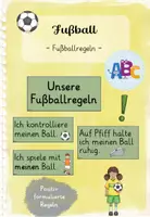 Vorschau - Poster - Fußball : Fußballregeln (Umgang und Verhalten mit dem Ball) - Deckblatt
