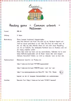 Vorschau - Spiele - Reading game – Common artwork – Halloween – Lesespiel für ein kooperatives Tafelbild (Englisch) - Seite 1