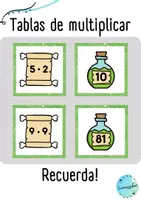 Vista previa - Juegos / Gamificación - Tablas de multiplicar: Recuerda (pociones) - Portada