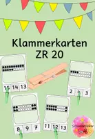 Vorschau - Fördermaterial/Inklusion - Klammerkarten, ZR 20, 20er-Feld, Mengenerfassung, Blitzblick, Menge-Zahl-Zuordnung - Deckblatt