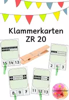 Vorschau - Fördermaterial/Inklusion - Klammerkarten, ZR 20, 20er-Feld, Mengenerfassung, Blitzblick, Menge-Zahl-Zuordnung - Seite 1