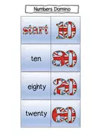 Vorschau - Spiele - ENGLISCH Numbers Zahlen Domino Zehnerzahlen 10 - 100 - Seite 3