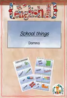 Vorschau - Spiele - ENGLISCH Domino School things Spiel - Deckblatt