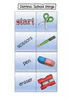 Vorschau - Spiele - ENGLISCH Domino School things Spiel - Seite 3