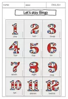 Vorschau - Spiele - ENGLISCH Numbers Domino 1-12 Zahlen Übung Sicherung - Seite 3