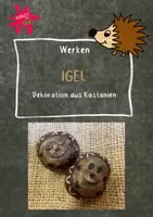 Vorschau - Mal- und Bastelvorlagen - Basteln mit Naturmaterialien (Kastanien / Eicheln) - Thema HERBST / WALD - Materialpaket - PHASENBILDER - Seite 1